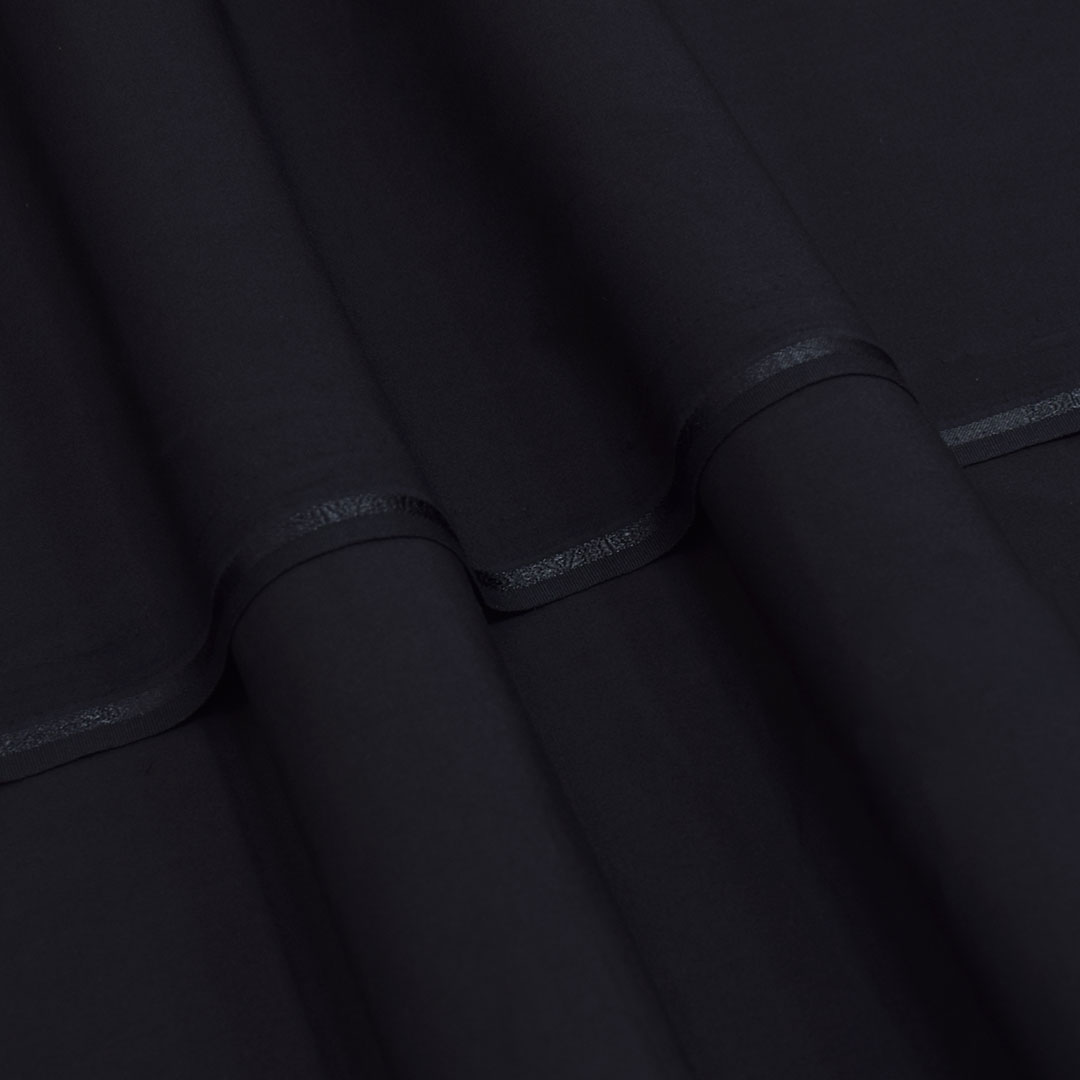 Jet Black Premium Wash & Wear Unstitched Suit - Image 2