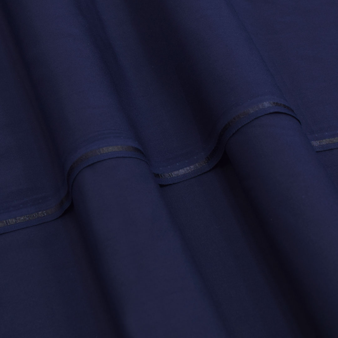 Navy Blue Premium Wash & Wear Unstitched Suit - Image 2